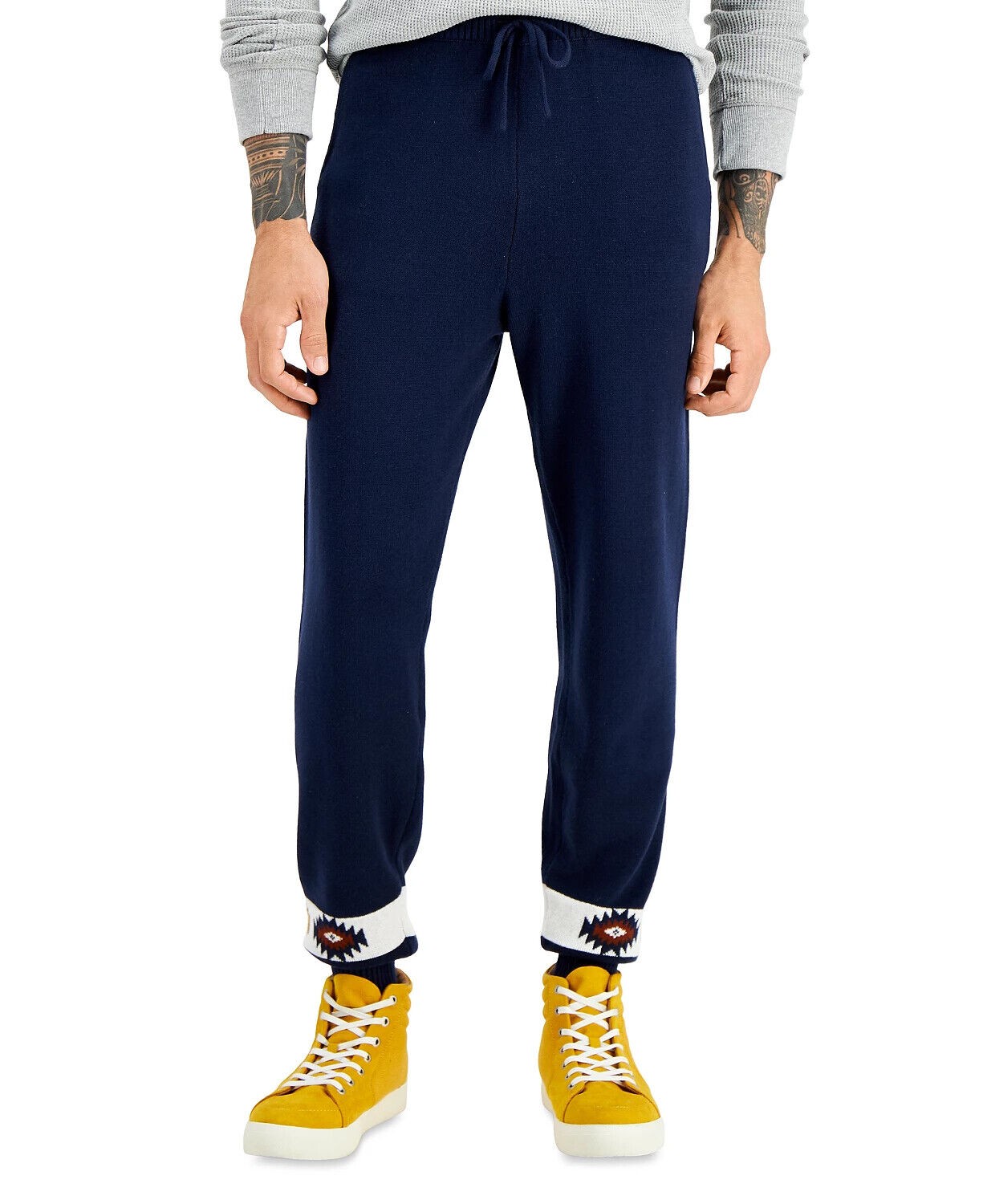 Sun Stone Mens Matty Sweater Jogger Pants in Navy-Size XL 3790₽