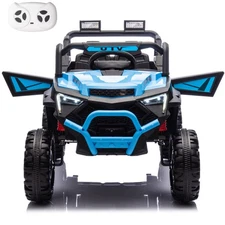 24V 400W Electric Ride on UTV Car Toys Power Wheels for Kids with Remote Blue