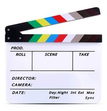 Movie Film Video Clapboard Director's Cut Action Scene Clapper Board,Movie Th...
