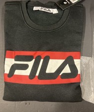  New FILA SWEATSHIRT PULLOVER Size Small UNWORN Color: Black 