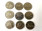 Lot of 9 Canada 5 Cent Coins - Years 1941 thru 1975.  see description for years. — photo 2