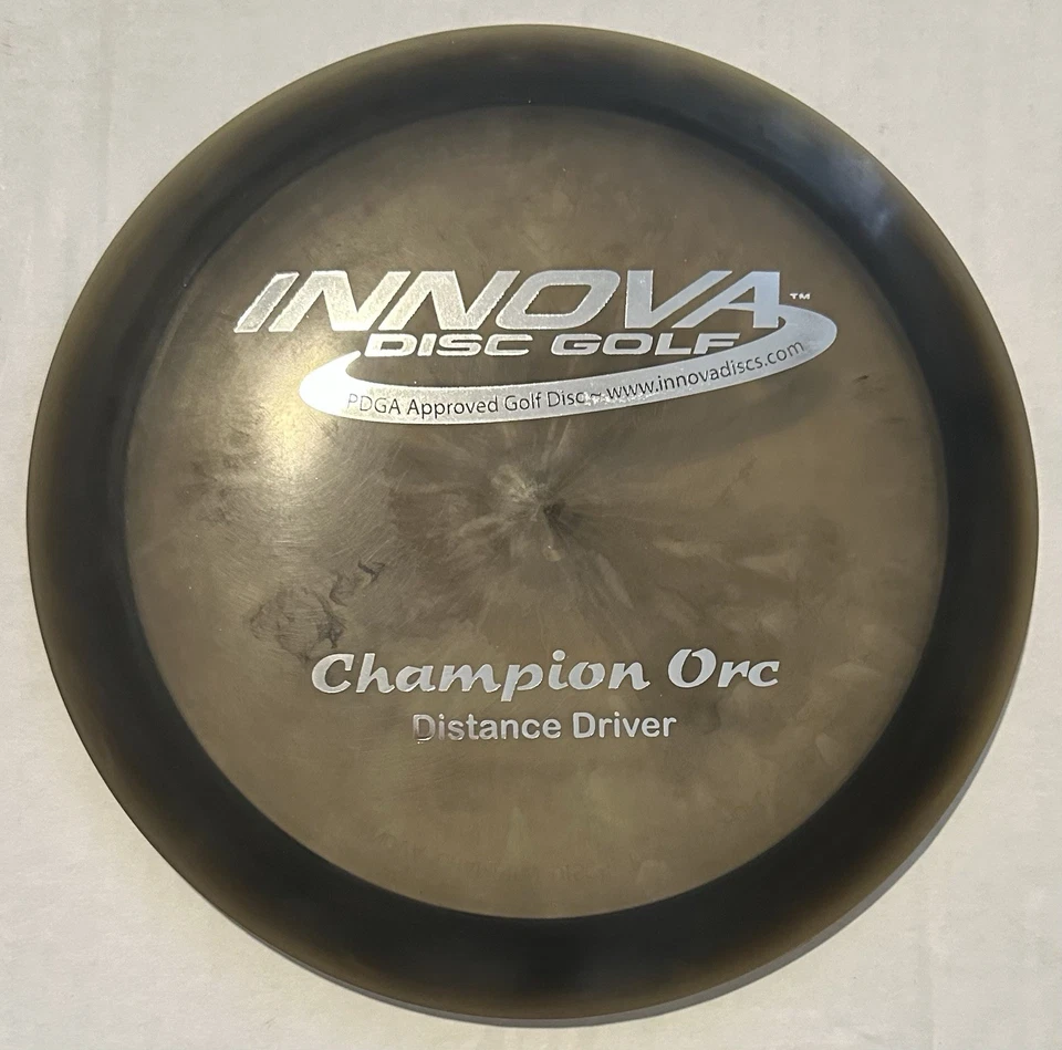 Innova Champion Orc PFN w/ Patent # Smoke w/ Sweet Silver Foil Disc Golf Driver - Image 2 of 3