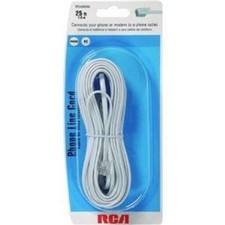 Rca Tp243whr White Phone Line Cord 25ft 