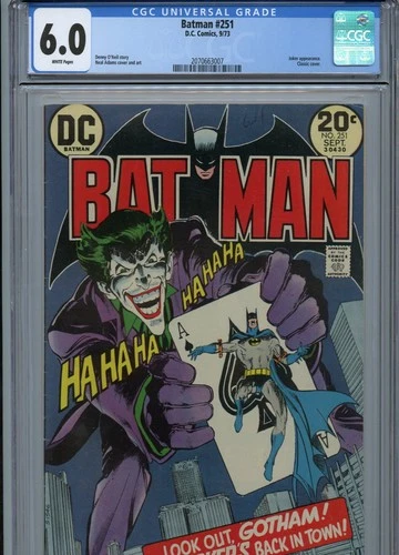 Batman #251 CGC Universal Grade 6.0 Neal Adams Cover Joker Classic Cover