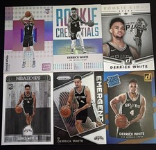 Derrick White Rookie Card Lot Of Six (6) Donruss Rated Rookie, Spectra, Hoops,