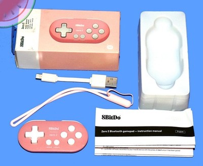 Nintendo SWITCH Pink 8Bitdo Zero 2 Bluetooth Wireless Mini Gamepad Controller
