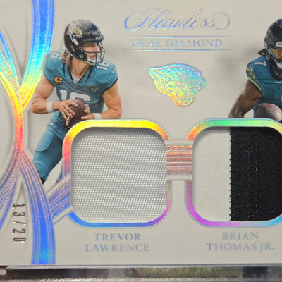 Panini Flawless - Dual Diamond Trevor Lawrence/Brian Thomas Jr. Jaguars #13/20