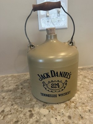 Vintage Jack Daniel s Tennessee Whiskey Old No. 7 Jug w/ cork and wood handle