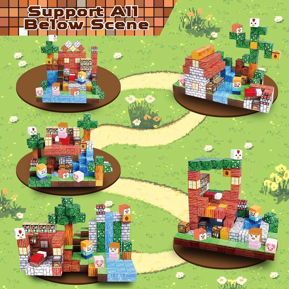 150PCS Magnetic Building Blocks Set, Stacking Magnets for Kids, STEM for Kids 3+ - Image 3 of 4