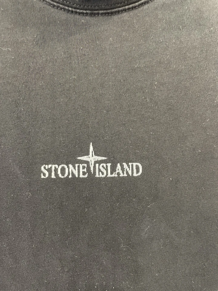 Camiseta H72# Stone Island Negra Logo Bordado Talla XL Auténtica Certilogo Foto 4 de 4