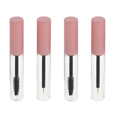 4 Pcs Mascara Tube Bottle with Shadow Tip Liner Container 10 Ml Pink Cover