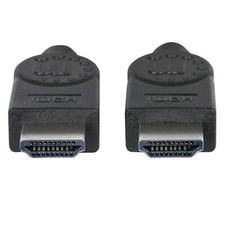 Manhattan HDMI Cable, 4K@30Hz (High Speed), 2m, Male to Male, Black, Equivalent