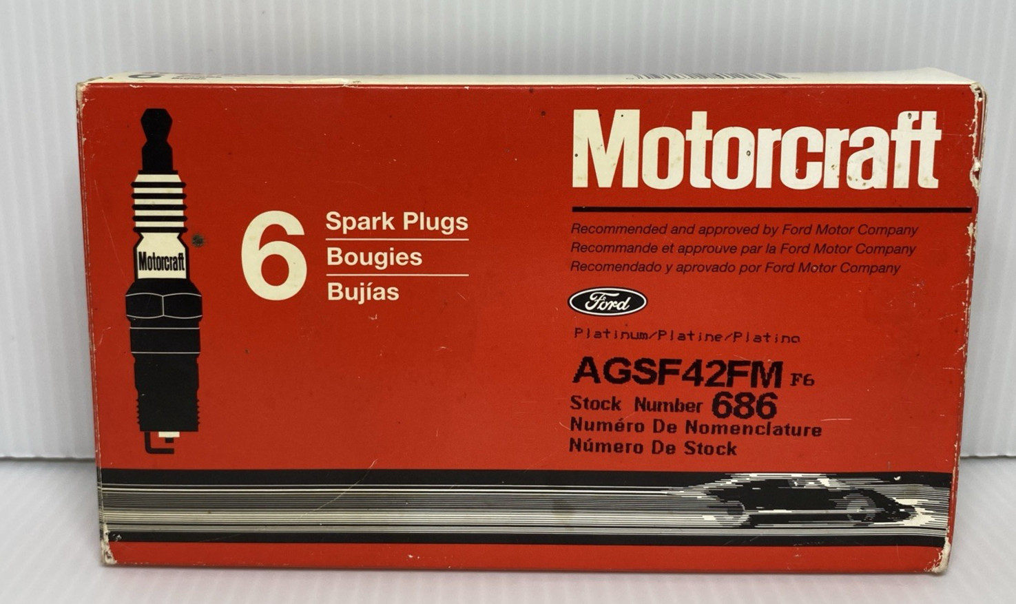 Ford Motorcraft Platinum Spark Plugs Lot of 6 AGSF 42FM
