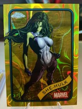 She-Hulk 2025 Topps Chrome Marvel Yellow Lava Refractor #110