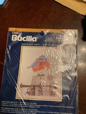 Bucilla Mad Blue Bird Counted Cross Stitch Unopened Kit 42733 8.75" x 10.75"