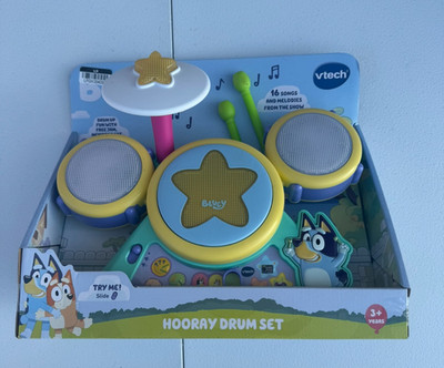VTech Bluey   Hooray Drum Set Interactive Musical Toy (Read Description)