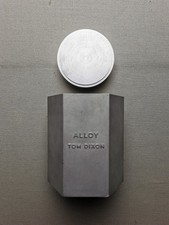 TOM DIXON portacandele esagonale in lega media e coperchio NUOVO argento grezza 1of3