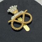 VINTAGE Staffordshire Yeomanry Queen's Own Royal Regiment Cap Badge WW1 Slider