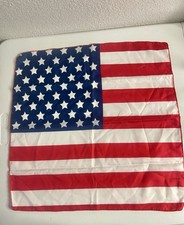 US Flag Unisex Bandana 20 x 20 in Scarf Patriot Red White Blue Cowboy