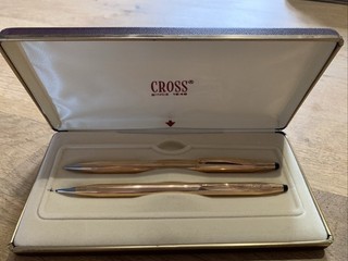 Juego de Lápices Cross Century Clásicos Vintage Llenos de Oro 10K con Caja Original