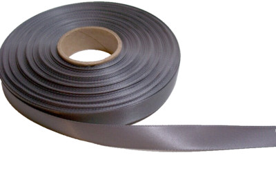Offray Pewter Double-Face Satin Ribbon 5/8'' wide x 10 yards Charcoal Gray B66