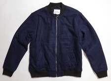 NEW Ben Sherman Zip Front Jacket in Salute Blue Size Large