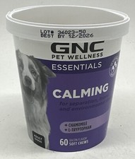 GNC Pet Wellness Essentials Dog Calming Soft Chews Bacon Flavor Natural Vitamin