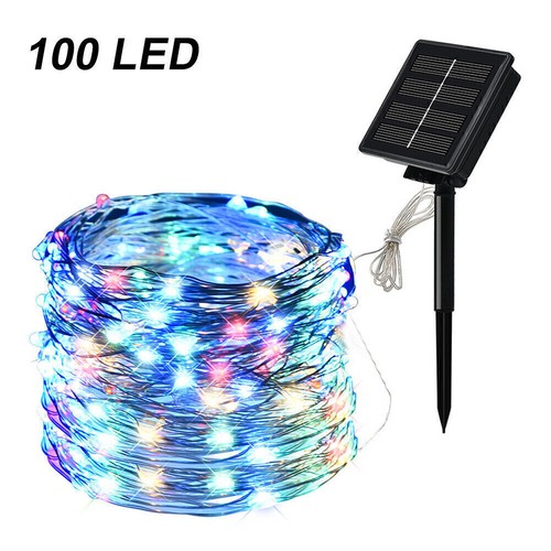 LED Solar String Light Automatic Waterproof w/8 Lighting Modes Copper Wire Light - Picture 13 of 15