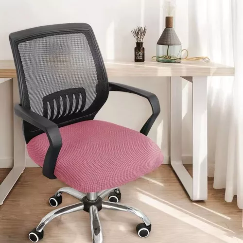 Cubierta de silla de computadora de oficina elástica giratoria protectora de asiento de trabajo de escritorio - Imagen 21 de 37