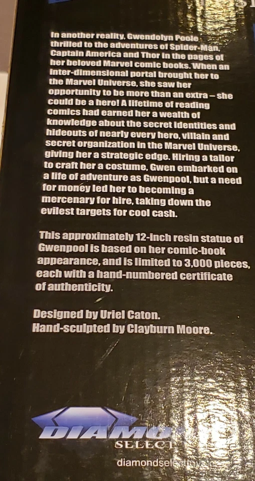 Estatua de Gwenpool Premier Marvel Deadpool #286 de 3000 Diamond Select limitada Foto 4 de 4