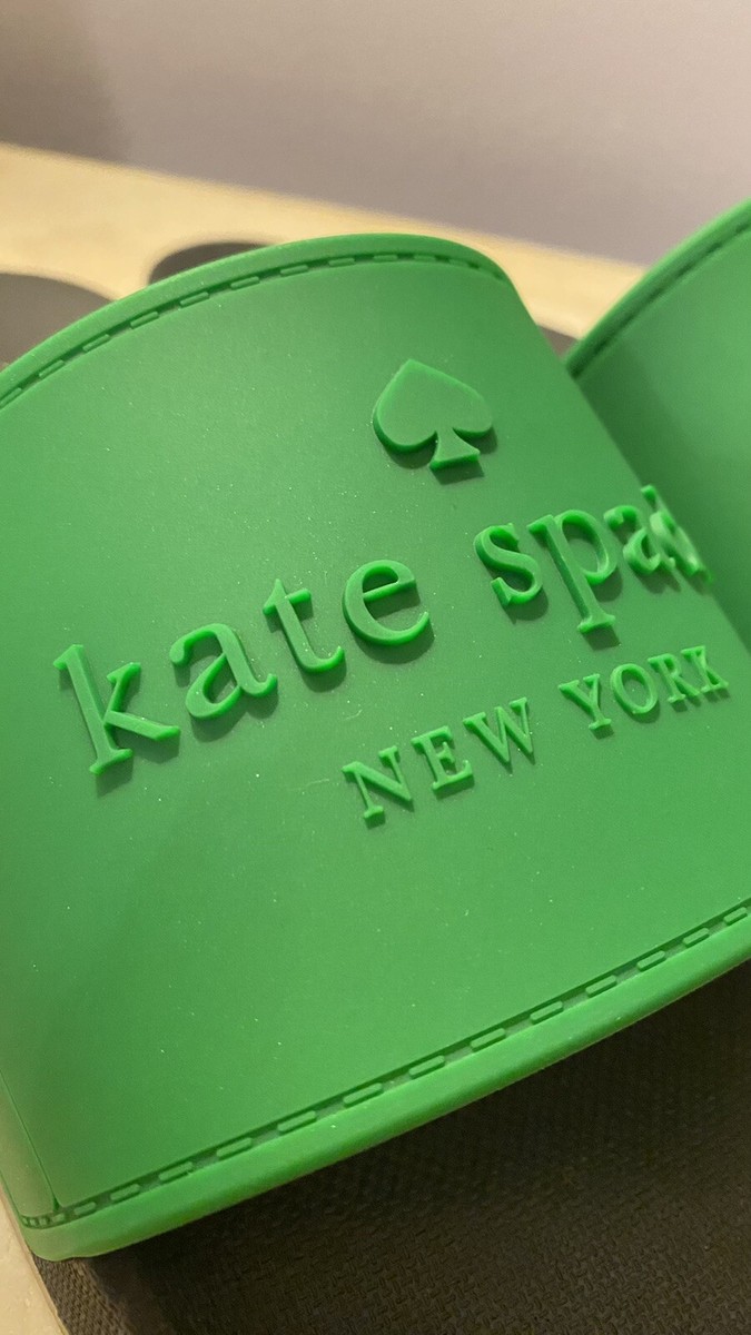 Authentic Kate Spade Slides Sandals Green Dawn Rubber Flip