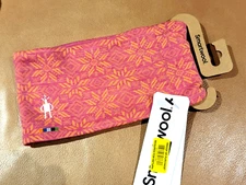 NWT SmartWool Pink Digi Snowflake Reversible Merino Wool Headband Women's OS