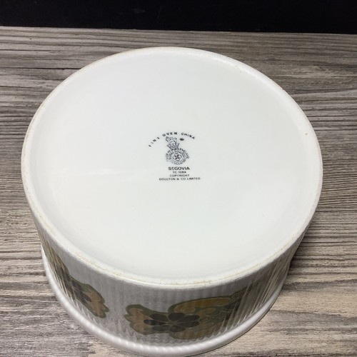 Vintage Royal Doulton Souffle Baking Dish 70s England 1084 Segovia 6 Cups - Picture 9 of 11