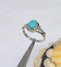 Blue Turquoise Gemstone Ring-925 Sterling Silver Ring Women's Ring Gift For Her