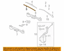 ( 1 ) GENUINE GM SATURN 22715490  Front Wiper Blade 2 Insert Set  2003-2007 Ion