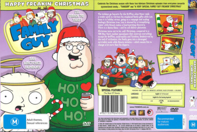 T-shirt Noël Family Guy 'Merry Freakin' Christmas' - Tailles S à 4XL, Noir, Coton - Neuf Sans étiquette