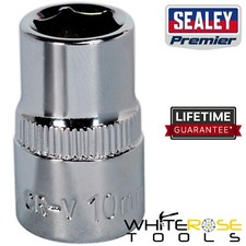 Sealey Socket 10mm Premier WallDrive 3/8"Sq Drive Fully Polished Wrench