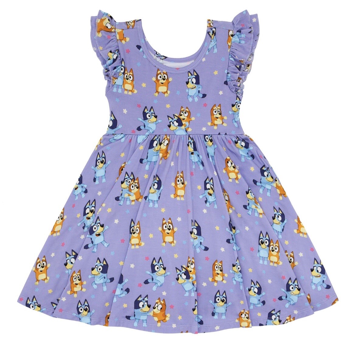 bluey purple dress Little Sleepies LS Bluey Bingo Purple Flutter Twirl Dress Size 5 NWT