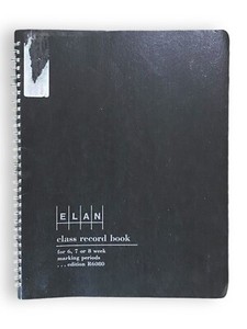Elan Class Record Book with 6-8 Weeks & 36 Names (R6080) Black