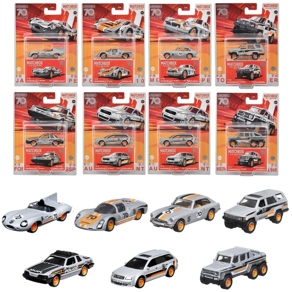 Matchbox Collector's Assortment 70th Special Edition Set of 8
