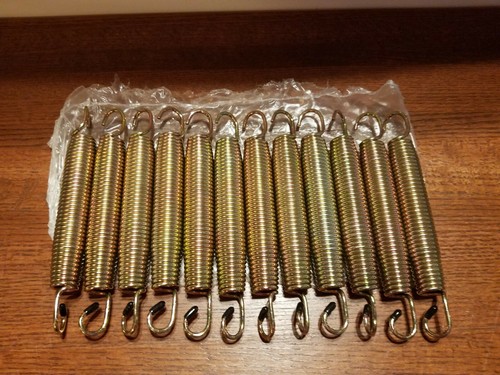 Set Of 12 Gold Skybound Premium Trampoline Springs 7" HS1-70012 NEW - 第 1/3 張圖片