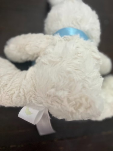 Animal Adventure Coniglietto Bianco Coniglio Peluche Blu Raso Fiocco 12 Pollici 2018 Pasqua - Foto 3 di 4