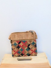 NEW Natural Cork Criss Cross Crossbody Bag 339F