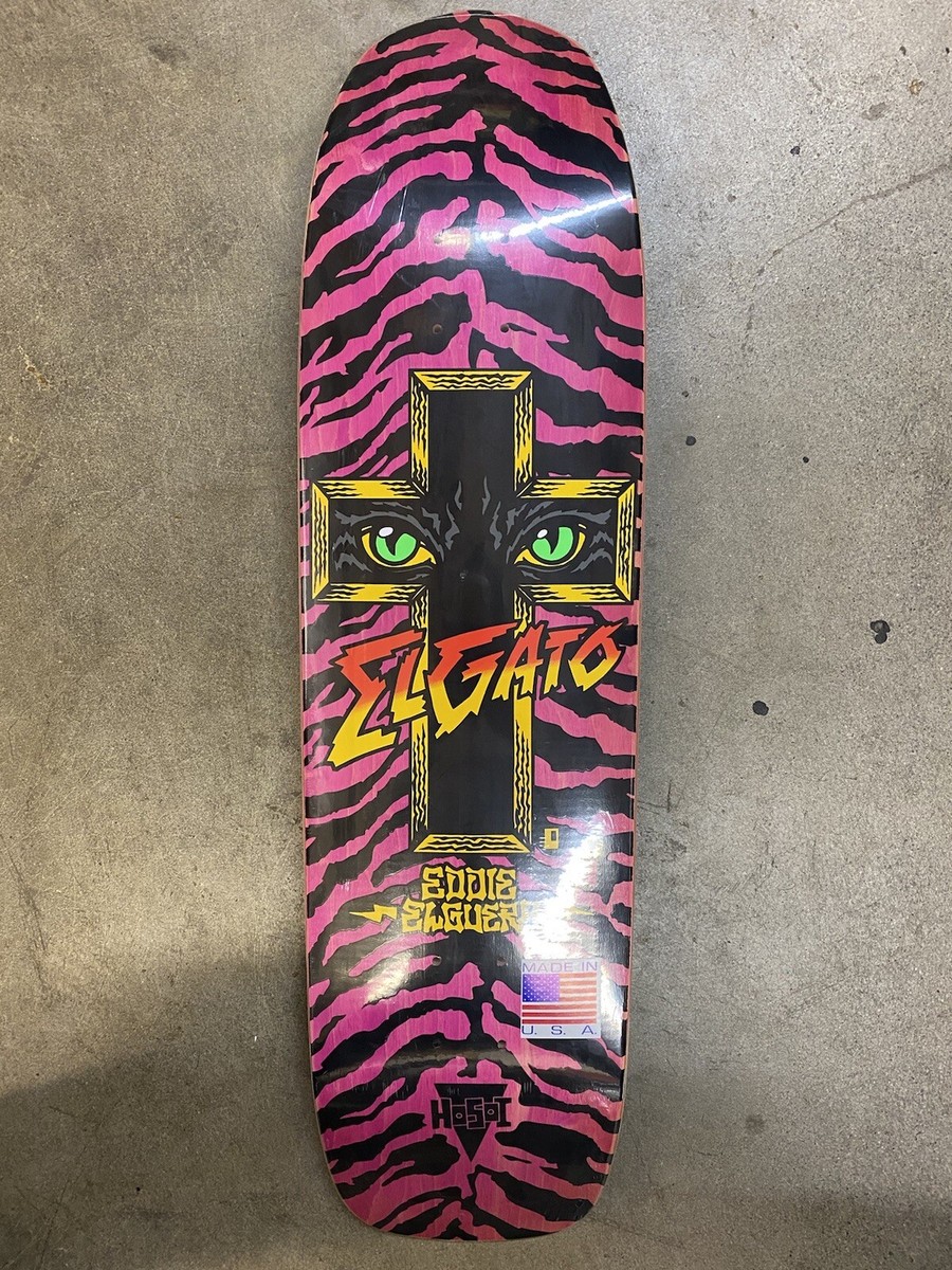 Rare Eddie Elguera Hosoi Skateboard Deck El Gato The Cat NOS Zebra