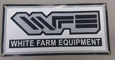 WHITE FARM EQUIPMENT BANNER - 24” X 12”