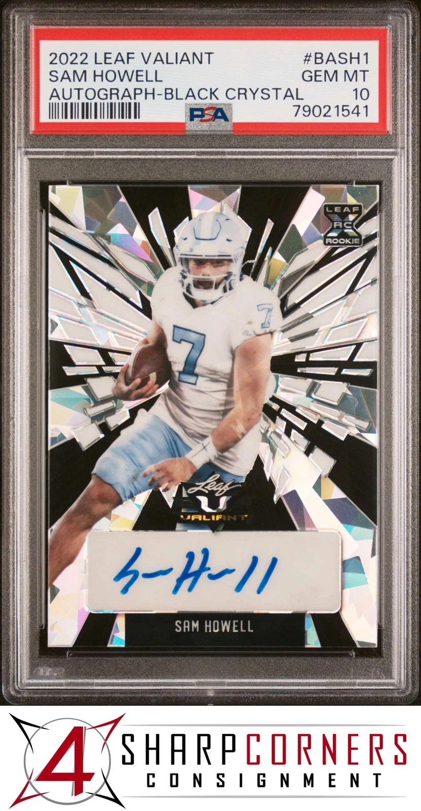 Sam Howell Leaf Valiant Autographs #BASH1 Black Crystal
