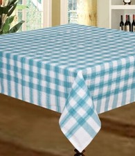 Seersucker 100% Cotton Tablecloth Various Colours & Sizes Napkins Also Available