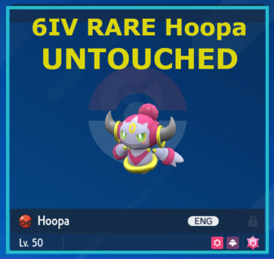 6IV Hoopa *Event* Pokémon Scharlachrot/Violett + alle Bänder