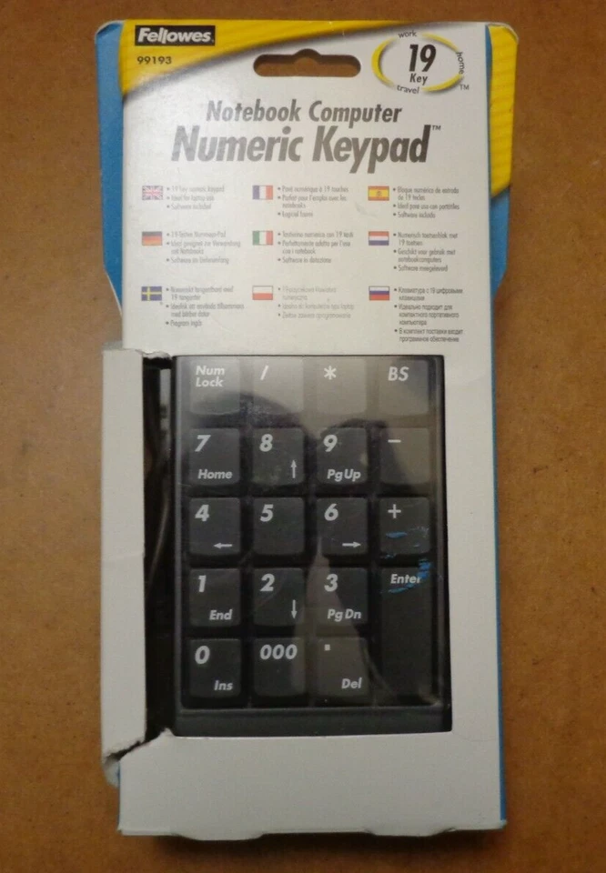 Fellowes 19-Key Notebook Computer Numeric Keypad Number Pad 99193 - Image 2 of 4
