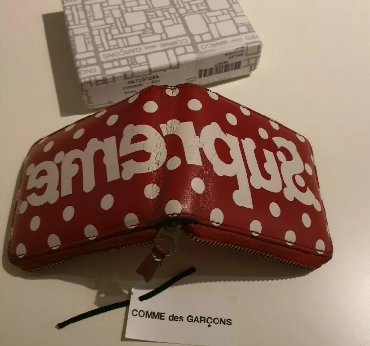 Portefeuille SS14 Supreme x Comme Des Garcons à pois rouge CDG rare accessoire vintage
